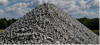 Tas de graviers gris